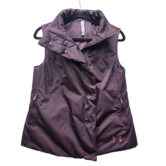 Under Armour Jackets & Blazers - Under Armour ColdGear Primaloft Vest Womens Small Purple Asymmetric Zip
